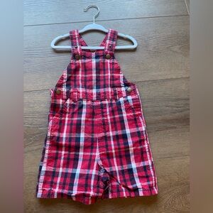 Red, White and Black Shortalls Gymboree 12-18 months